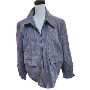 Adventures On The Wing Gray Vintage Leather Jacket Size M JLC American Classics